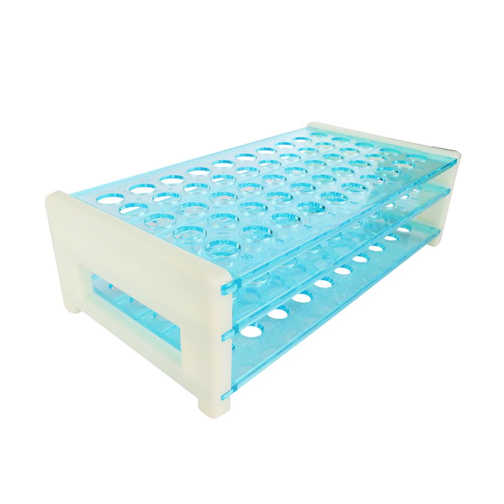 Centrifuge Tube Rack - พลาสติก 50 หลุม 13 มม.แรงเหวี่ยงหลอดทดสอบหลอดทดสอบผู้ถือตู้แร็คห้องปฏิบัติการโรงเรียน Lab