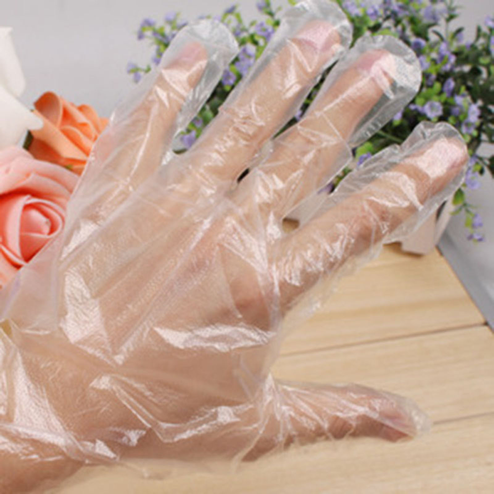 Disposable Gloves Nitrile - ถุงมือพลาสติกแบบใช้แล้วทิ้ง 100 ชิ้น ขายส่ง ถุงมือใสสำหรับจัดการอาหาร สำหรับอาหารจำนวนมาก