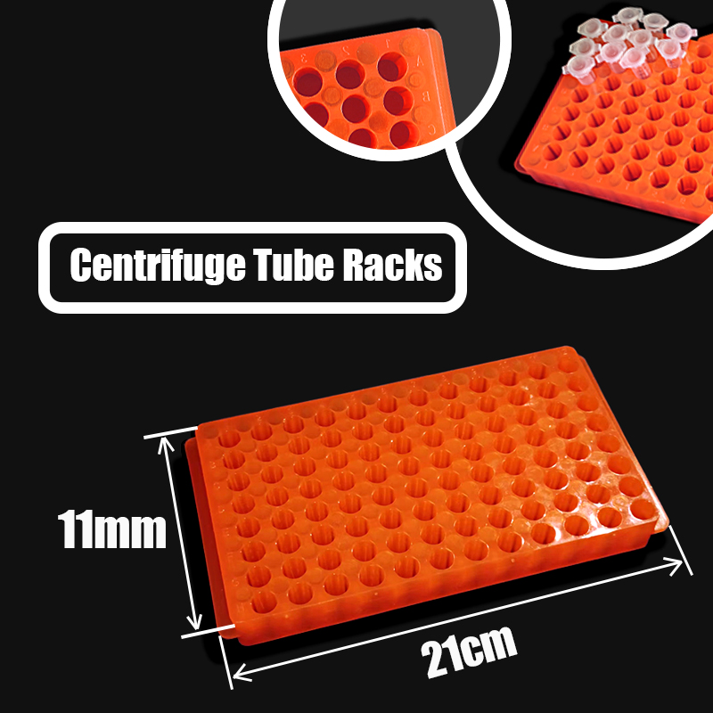 Centrifuge Tube Rack - ชั้นวางหลอดทดลองหมุนเหวี่ยงพลาสติก96รู2ด้าน0.5มล./1.5มล. หลอดขวดหมุนเหวี่ยงชั้นวางของในห้องปฏิบัติการ PCR