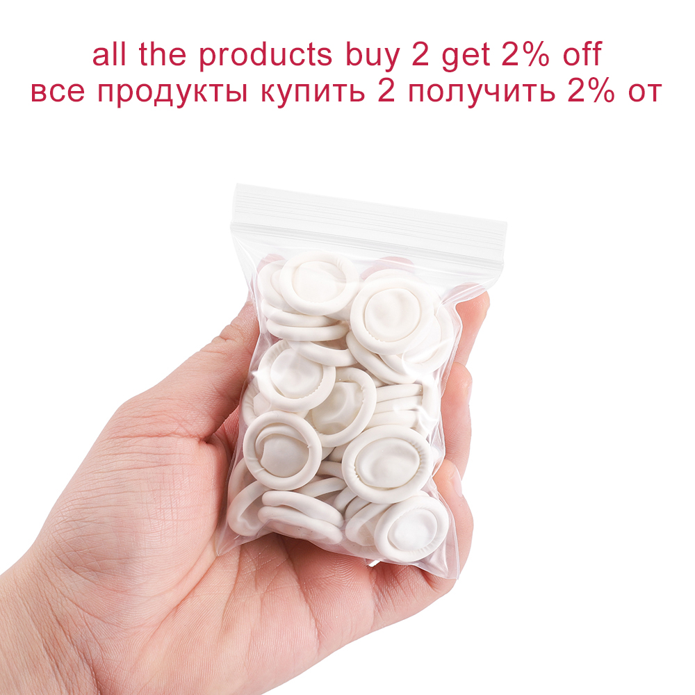 50/100 Pcs สีขาวทิ้งปลายนิ้วถุ - Disposable Gloves Nitrile บทวิจารณ์และราคา