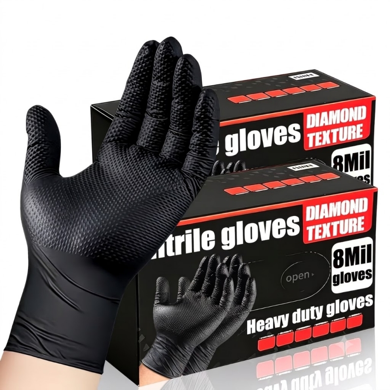 ถุงมือไนไตรล์อุตสาหกรรมสีดำแบบ - Disposable Gloves Nitrile บทวิจารณ์และราคา