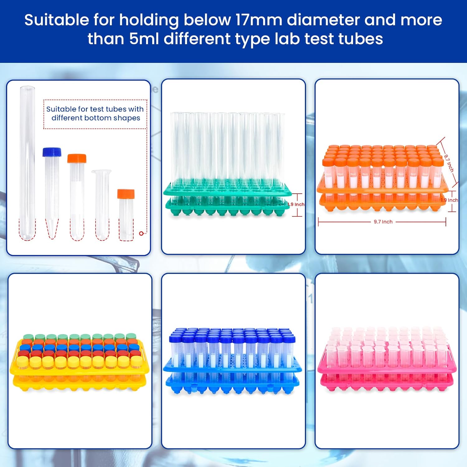 ชั้นวางหลอดทดลองพลาสติก 50 หลุ - Centrifuge Tube Rack บทวิจารณ์และราคา