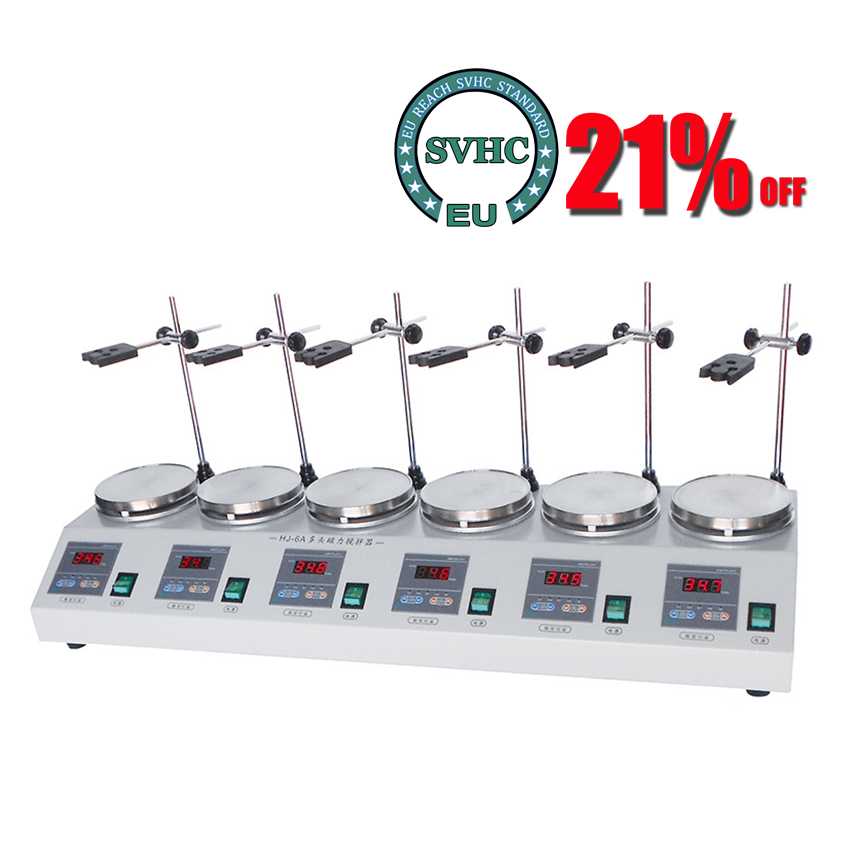 6 หัว Magnetic Heating Stirrer - Magnetic Stirrer Hotplate บทวิจารณ์และราคา
