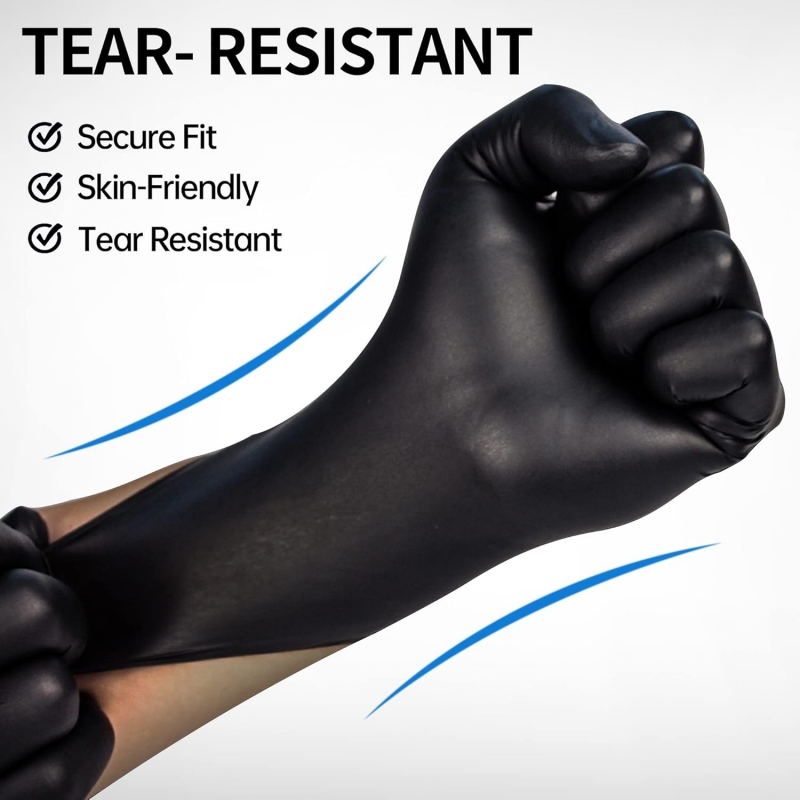 ถุงมือไนไตรล์สีดำ 100 ชิ้น ถุง - Disposable Gloves Nitrile บทวิจารณ์และราคา