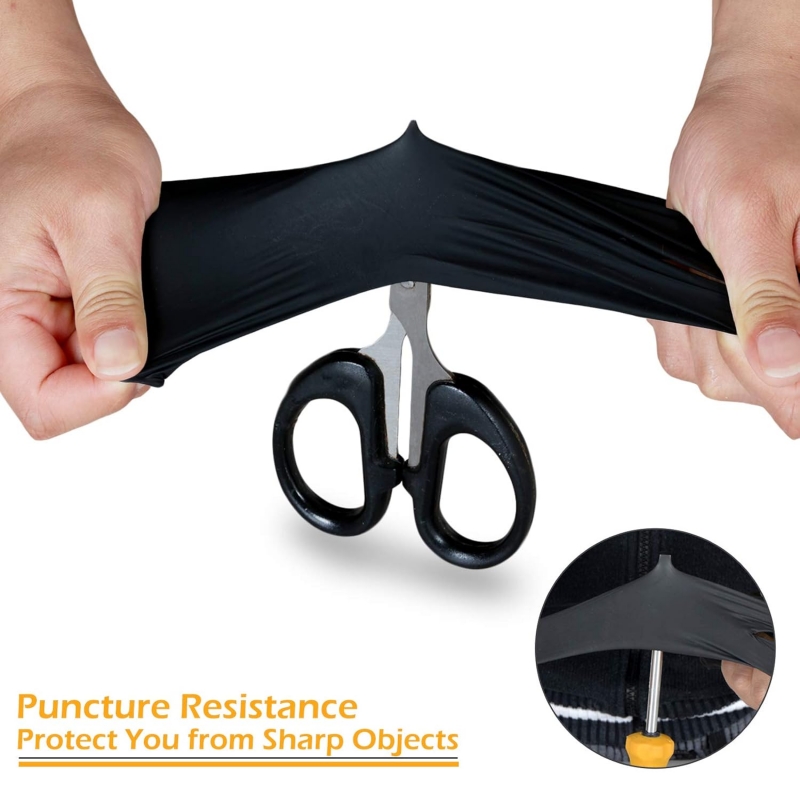 ถุงมือไนไตรล์สีดำ 100 ชิ้น ถุง - Disposable Gloves Nitrile บทวิจารณ์และราคา