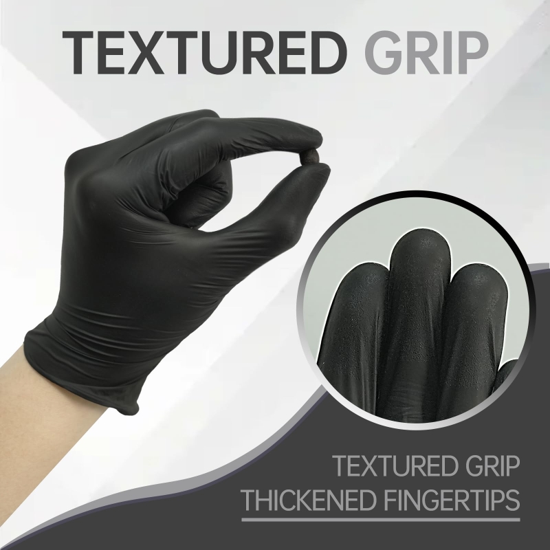 ถุงมือไนไตรล์สีดำ 100 ชิ้น ถุง - Disposable Gloves Nitrile บทวิจารณ์และราคา